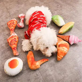 Hús Gyümölcs Zöldség Csirke Dob Csontnyikorgás játék kutyának Kiskutya Plüss pirospaprika padlizsán Retek kacsa hangzású kisállat nyikorgó játékok
