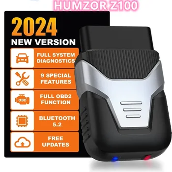2024 HUMZOR Z100 autós hibaelhárító, professzionális OBD2 szkenner Bluetooth autós kódolvasó, diagnosztikai eszköz