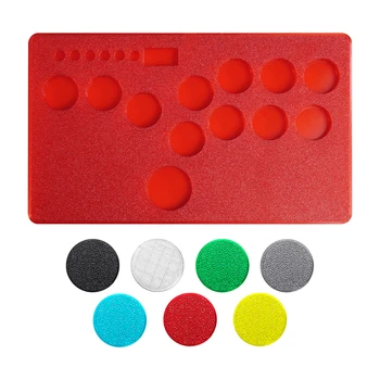 7 szín 3D nyomtatási tok és billentyűsapkák Kulcssapka beállítása a Flatbox Rev4 Arcade Fight Stick Mini Hitbox gombokhoz stílus