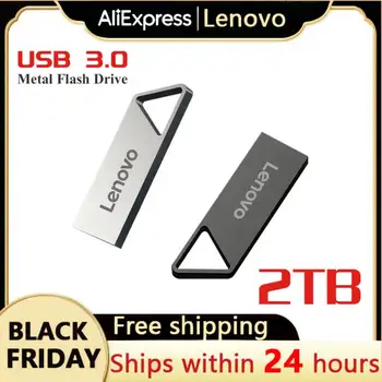 Lenovo 2TB fém USB flash meghajtó USB 3.0 nagy sebességű Pendrive Flash Pen meghajtó Hordozható vízálló Pendrive U Lemez nélküli szállítás