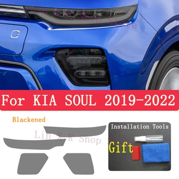 A kIA SOUL 2019- 2021 2022 autó külső fényszórója karcmentes első lámpa árnyalata TPU védőfólia javító tartozékok matrica