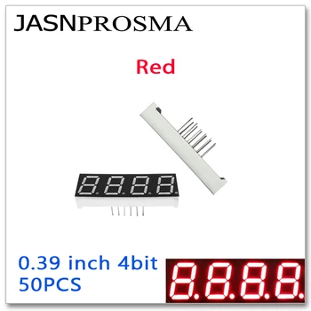 JASNPROSMA 50DB 0,39 hüvelykes 4 bites számjegy Cső piros Közös katód anód LED kijelző 0,39hüvelyk 7 szegmens 0,39' 0,39 négyben