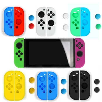 Hüvelykujj bot markolat sapka Joystick védőburkolat bőr Nintendo Switch konzolhoz OLED NS Joy-Con vezérlő Joycon puha szilikon tok