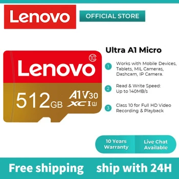 Lenovo 2TB Class10 U3 Micro TF SD kártya 512GB Cartao De Memoria 128GB nagysebességű flash kártyák 256GB Mini TF kártya digitális fényképezőgéphez
