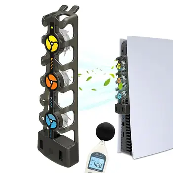 Hűtőventilátor Nagy hatékonyságú hűtőrendszer 7 színű LED-fénnyel 2 USB port 3 ventilátorsebesség PS5 konzolhoz Digitális/lemezes verzió