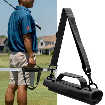  Egyrészes hordozható golfklubtáska Mini hordozható klubtáska Crossbody klubtáska markolat stílusú gyakorlótáska Golf kellékek