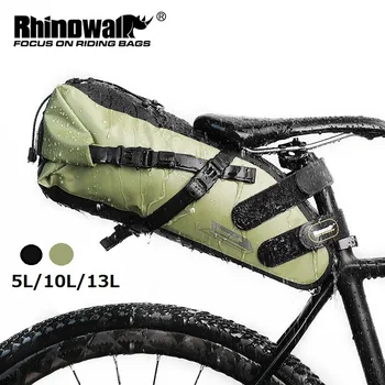 Rhinowalk kerékpár nyeregtáska összecsukható kerékpáros farok hátsó táska vízálló nagy kapacitású MTB országúti kerékpár csomagtartó táska 5L / 10L / 13L