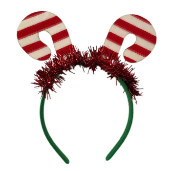Csillogó talmi hajpántok Karácsonyi cukornád fejpánt Újévi parti dekorációs kellékek Ünnepi hajformázó kellékek