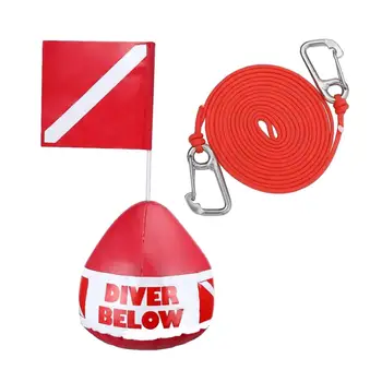 Dive Flag Float Float Signal Freediving Rope Bója zászló Felfújható jel