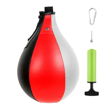 Boksz Speed Bag PU bőr lógó lyukasztó labda Forgó edzés Speedball rúgóplatform felszerelés MMA edzés Speedball
