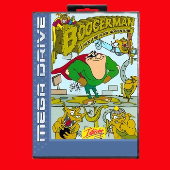 Boogerman EUR-val Doboz 16 bites Sega MD játékhoz Patron Megadrive Genesis rendszer