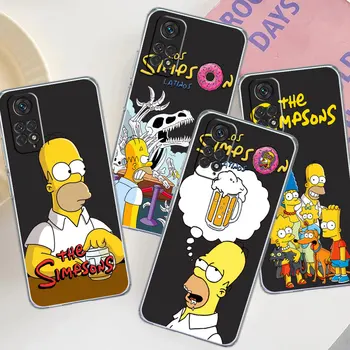 Fánk Simpson Homer rajzfilm puha szilikon tok Xiaomi Redmi Note 11 10 9 Pro 9S 12 9C K40 9A 10C 8 átlátszó fedőhéj Funda