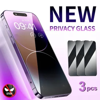 3Pcs adatvédelmi védőüveg IPhone 14 Pro Max 13 12 Mini 11 Pro XS XR 14 15 Plus képernyővédő fólia IPhone 15 Pro üveghez