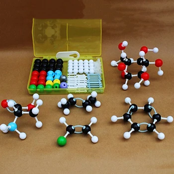 Kémiai molekuláris modell készlet Szerves szervetlen kémiai molekulák 50 Atomszerkezet készlet Tudományos tanítási kísérlet