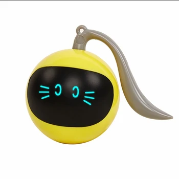 USB automatikus guruló labda Okos macskajátékok macskának Kutya kiegészítők képzése Elektromos, önmozgó, interaktív kölyökkutya kölyökmacska kisállat játék