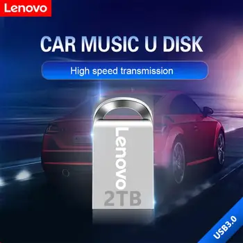 Lenovo 2TB 1TB USB flash meghajtók USB 3.0 Pen meghajtó Nagy sebességű 512GB 256GB Memory Stick vízálló fém Mini USB Stick PC-hez