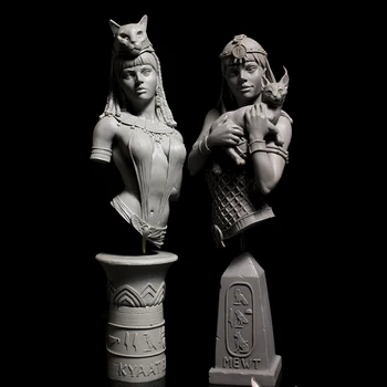 Gyanta 1/10. ábra ősi női harcos MELLSZOBOR (TALPPAL) Modell Festetlen festetlen figuraépítő készlet