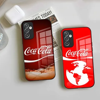 C-Coca-Fashion Cola Phone Case Samsung A54 A52 A14 A21 A71 A20 A31 A12 A51 A40 A32 A72 A30 A34 edzett üveg borítás