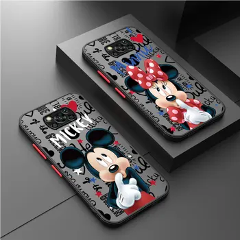 matt telefontok Xiaomi Poco C40 C50 C51 X4 GT X5 Pro X4 Pro M5 F3 X3 NFC X3 Pro M3 M5s Disney Minnie Mickey egér tok