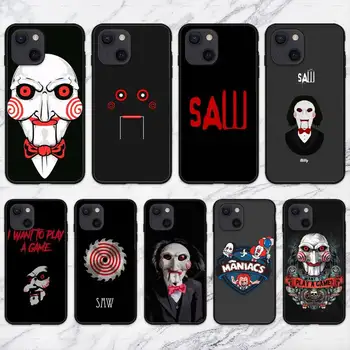 Saw horror filmes telefontok iPhone 11-hez 12 Mini 13 14 Pro XS Max X 8 7 6s Plus 5 SE XR héj