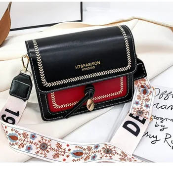 Kézitáskák márka kézitáska tervező Váll női táskák pénztárcák kézitáska kis négyzet alakú táska széles vállpántok 
