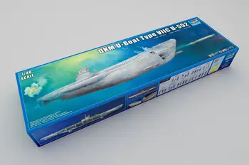 Trombitás 06801 1/48 VIIC U-552 tengeralattjáró Német DKM tengeralattjáró Hadihajó Statikus modellépítő készletek Játékok felnőtteknek Ajándék TH06819