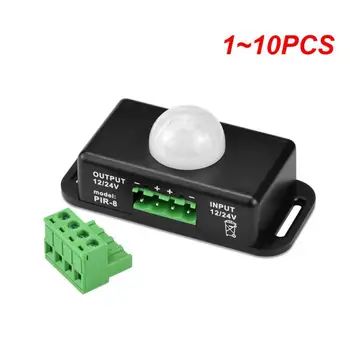 1 ~ 10DB Automatikus állítható PIR mozgásérzékelő kapcsoló IR infravörös érzékelő fénykapcsoló modul LED szalag lámpa