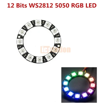 WS2812S RGB 5050 12 bites LED gyűrű integrált meghajtókkal