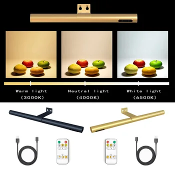 Modern LED USB fali lámpa akkumulátoros működtetésű képfény a szálloda számára 3 szín Szabályozható belső fali lámpa