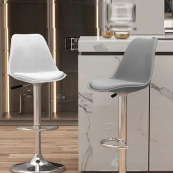 Egyszerű hátsó bárszék minimalista vízálló Modern Nordic Bar szék Fekete fém állítható taburete Alto House kiegészítők