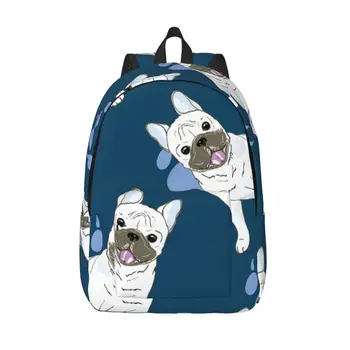 Diáktáska Bulldog és lábnyom illusztráció Hátizsák szülő-gyermek könnyű hátizsák pár laptop táska