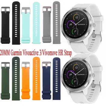 Csuklópántok Classic Soft Watch Band Karkötőszíj 20mm szilikon Garmin Vivoactive 3 / Vivomove HR készülékhez
