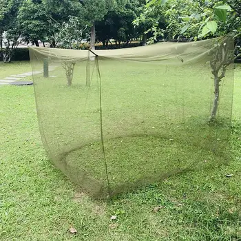 Kültéri szimpla szúnyogháló hordozható hadsereg zöld összecsukható ágyas sátor kempingezéshez Praktikus szúnyogirtó rovarirtó vad használatra