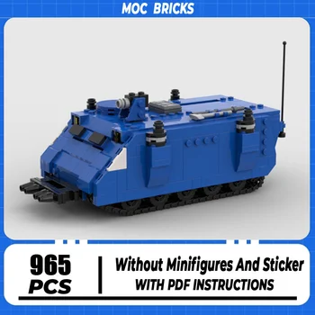 Műszaki Moc Bricks Katonai Tank Modell Rhino Transport építőelemek Ajándékok Játékok barkácsoláshoz Mechanikus tartálykészletek összeszerelése