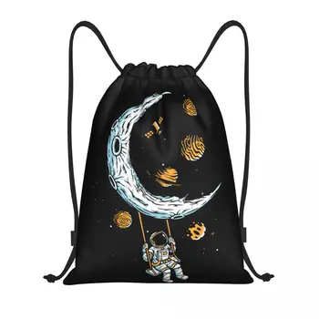 Húzózsinóros táskák Tornazsák Holdutazás Az óramű Menagerie (kékeszöld) 3 Hangulatos 
 Vicces grafikus hátizsák húzózsinóros hátizsák humor