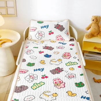 Kiságy ágynemű szett kislányoknak Baba ágynemű párnahuzat Latex ágynemű Vízálló kiságy ágynemű Állatok nyomtatása 100x56 cm