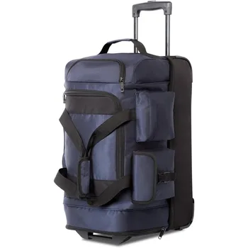 Gördülő Duffel Travel Duffel táska Kerekes Duffel bőrönd Poggyász 8 zseb 22in