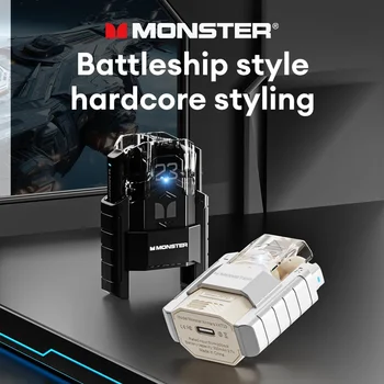 Original Monster XKT23 vezeték nélküli Bluetooth V5.4 fejhallgató Zene Gaming Dual Scene Mode fülhallgató HD Voice HIFI sztereó fülhallgató