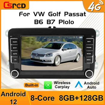  Csred 4G SIM Android 12 Auto Radio Volkswagen VW Passat Touran Tiguan ülés Jetta Golf Car multimédia lejátszó GPS navigáció