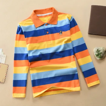 Designer márka Kids Luxury Polo ing Tinédzser fiúk Lány ruhák Gyerek csíkos póló ruhák 3-14T Tavaszi gyermek pólók
