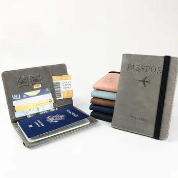 RFID útlevéltáska PU bőr multifunkcionális SIM-kártya tartó