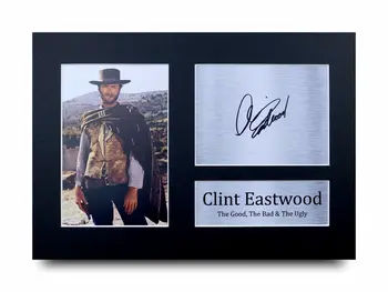 Clint Eastwood ALÁÍRT Film Art Film Print Selyem poszter Otthoni fali dekoráció 24x36inch