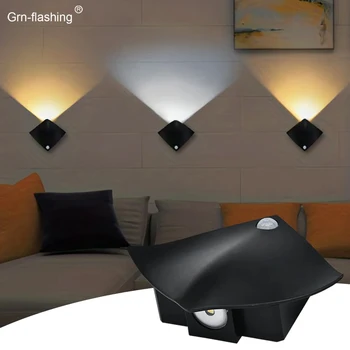 Creative Devil Fish LED fali lámpa újratölthető akkumulátoros mozgásérzékelő lámpa a folyosó folyosójának világításához