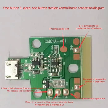 PCBA Touch szabályozható fényű zseblámpa DIY akkumulátor asztali lámpa kártya tartozékok 5V USB akkumulátor beépített töltési tápegység mód