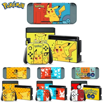 Rajzfilm Pokemon Pikachu Switch bőr matricák borítója Nintendo Switch NS védőhéj dekorációs kapcsoló kiegészítők matrica