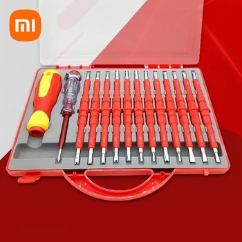 Xiaomi szigetelt csavarhúzó készlet precíziós csavarhúzó mágneses réselt torx bitek villanyszerelő kéziszerszám készlet többfunkciós szerszámok