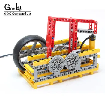 ÚJ 228DB/tétel Műszaki MOC kapcsoló nélküli pneumatikus gőzgép építőelemek Kreatív szakértői kockák Modell DIY játékok Gyerek ajándékok