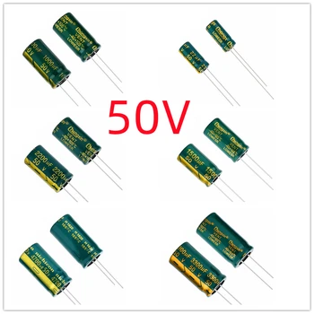 10/50/100 db/tétel 50V 8.2uF DIP nagyfrekvenciás alumínium elektrolit kondenzátor