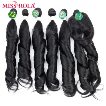 Miss Rola Ombre hullámos hajkötegek Szintetikus hajhosszabbítások Laza hullámkötegek 18-22 hüvelyk 6db Egy csomag Teljes fejű hajszövés