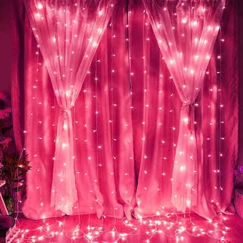 6x3/6x2/6x1m LED jégcsap fényfüzér lámpák Karácsonyi tündérfények koszorú kültéri otthon esküvői partihoz Függöny kerti dekoráció